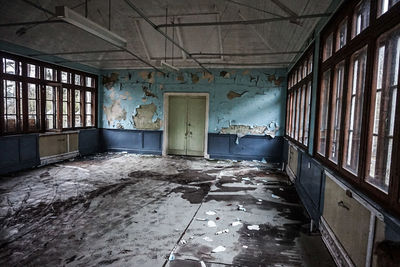 Interior of abandoned building