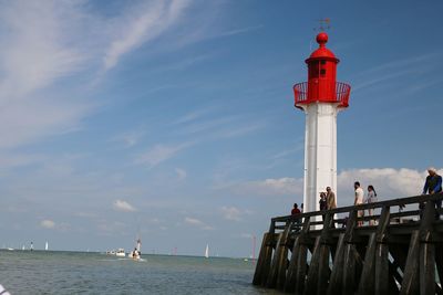 Lighthouse in sea