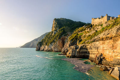 Scenic view of liguria waterfront