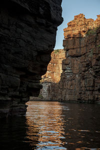 Rock formations at seaside