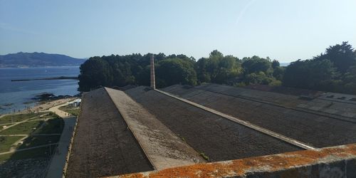 Scenic view of river against clear sky