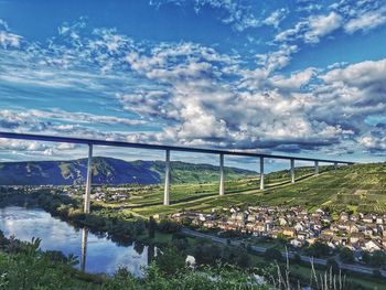 Scenic view of bridge against sky