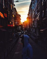 Street at sunset