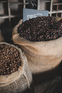 Close-up of coffee beans