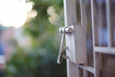 Close-up of door handle