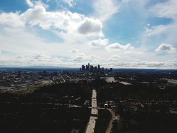 Aerial view of buildings in city