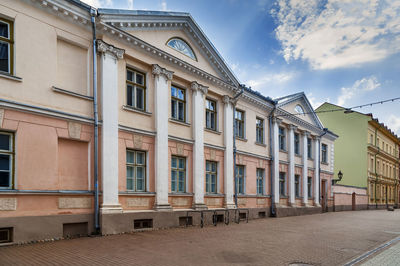 Low angle view of building against sky