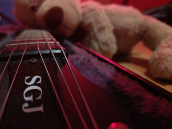 Close-up of a guitar