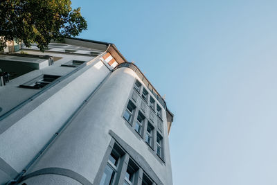 Low angle view of building against clear sky