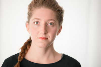 Close-up portrait of young woman