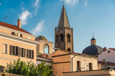 Low angle view of buildings against sky