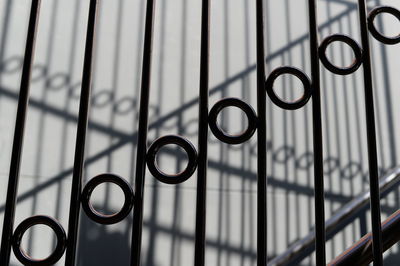 Detail shot of metal railing