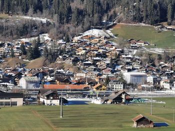 High angle view of townscape