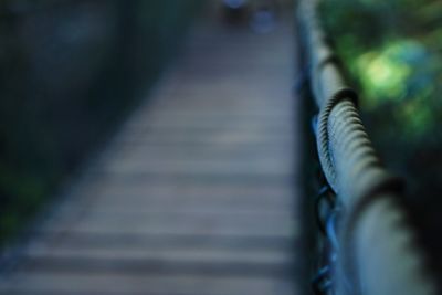 High angle view of rope on footpath