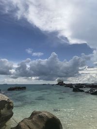 Scenic view of sea against sky