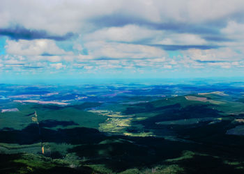 Aerial view of landscape against sky
