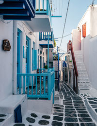 Narrow alley amidst buildings in town