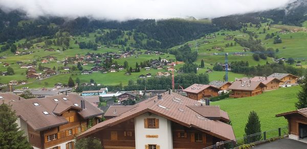 High angle view of townscape