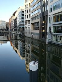 Reflection of buildings in canal