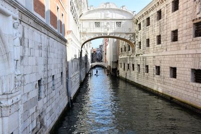 Canal amidst buildings in city