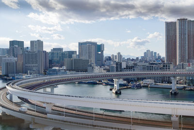 Bridge over river in city