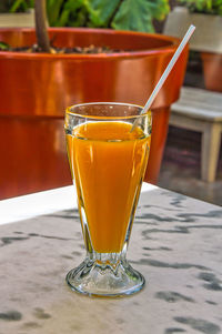 Close-up of drink on table