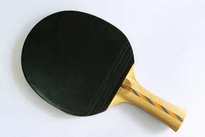 High angle view of paintbrushes on white background