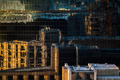 Reflections on glass building