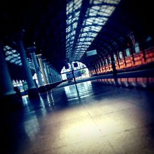 View of illuminated tunnel