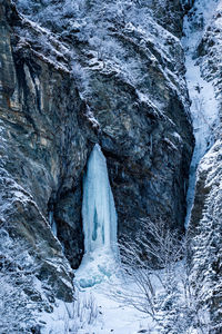 View of frozen rock