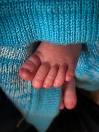 Close-up of baby hand