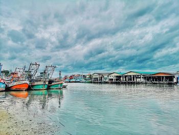 Pier over sea against sky