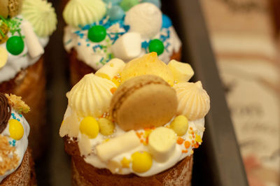Close-up of cupcakes