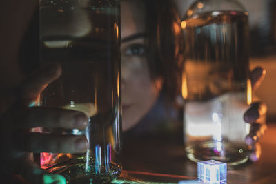 Close-up of wine glass