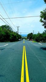 Yellow road against sky