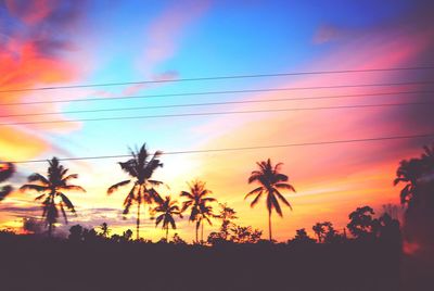 Low angle view of sky at sunset