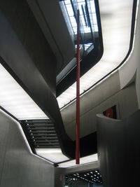 Directly below shot of spiral staircase in building