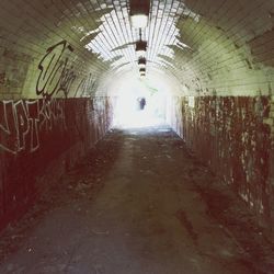 Walkway leading to tunnel