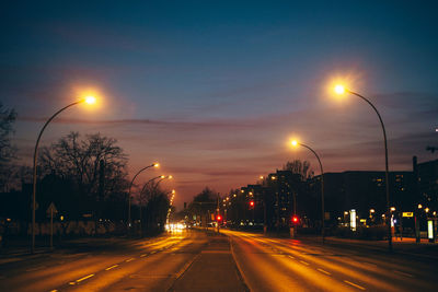 Street lights at night