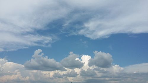 Low angle view of cloudy sky