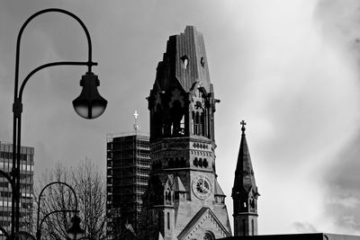 Low angle view of clock tower