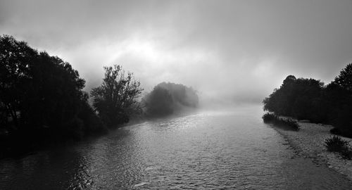 Scenic view of river against sky