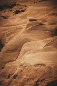 High angle view of rock formation