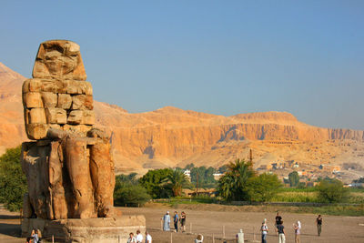 Colissi of memnon statue in egypt
