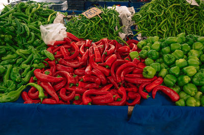 Close-up of red chili peppers