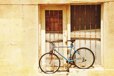 Bicycle in front of building