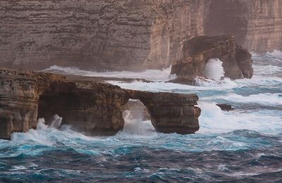 Rocks in sea