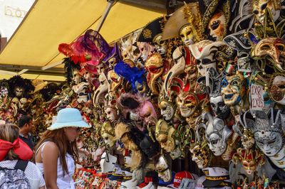 Low angle view of people in traditional clothing