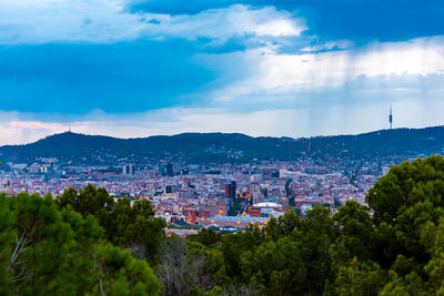 View of town against sky