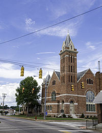 First united methodist church, organized in 1843, was completed in 1904 in neo-romanesque style.